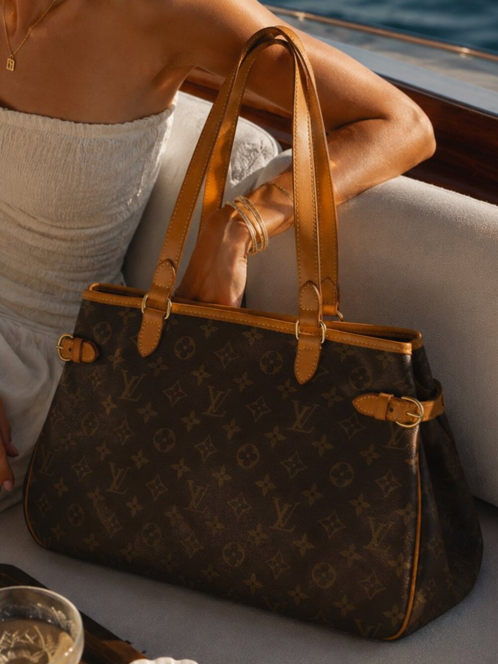 Louis Vuitton Batignolles Horizontal Monogram Canvas Tote Bag M51154 with COA